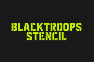 Blacktroops Stencil: The Classic Display Font for Handmade Brands