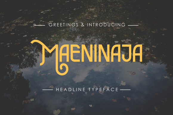 Maeninaja Typeface: A Playful Display Font for Creative Makers