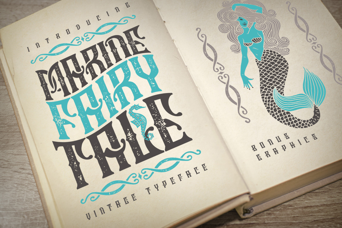 Marine Fairytale: A Vintage Display Font for Authentic Branding