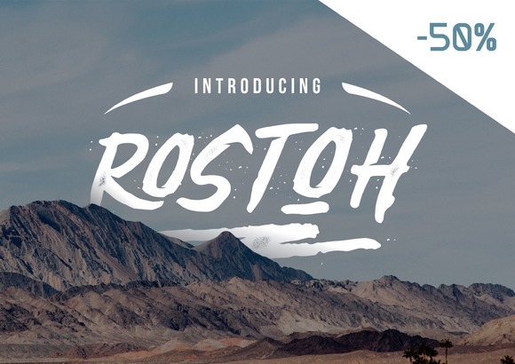 Rostoh Typeface: The Bold Brush Font for Strong Branding