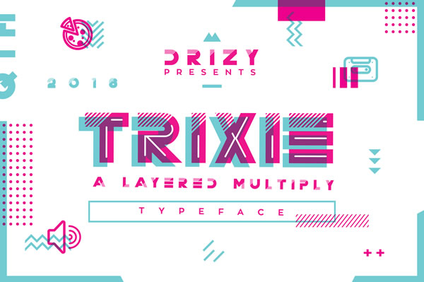 Trixie Playful Layered Typeface for Handmade Brands